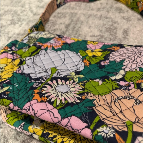 Vera Bradley Pink and Green Shoulder Bags with Geometric Flair - Picture 2 of 6